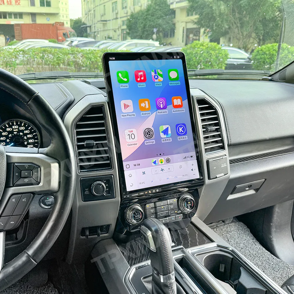 Фото 16,9-дюймовый сенсорный экран, авто Android 13, автомобильный радиоприемник Navi CarPlay для Ford F150 2015-2021 F-150, мультимедийный плеер, стерео головное устройство №5