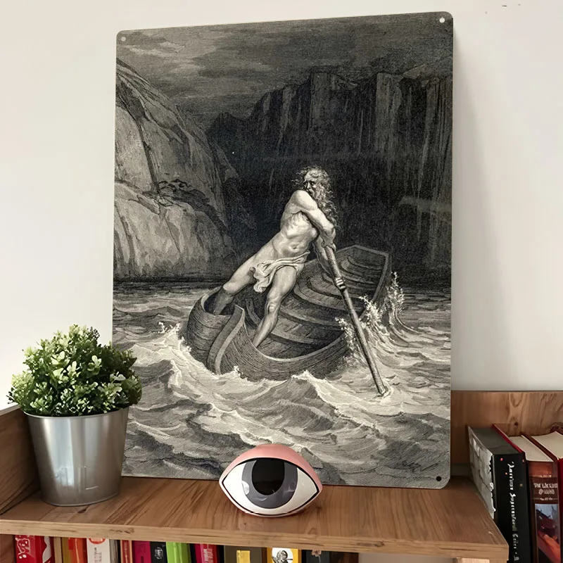 Фото Прибытие Charon, металлические плакаты, украшения для предметов домашнего декора, металлические жестяные вывески на заказ для настенного художественного украшения, украшения для комнаты №2