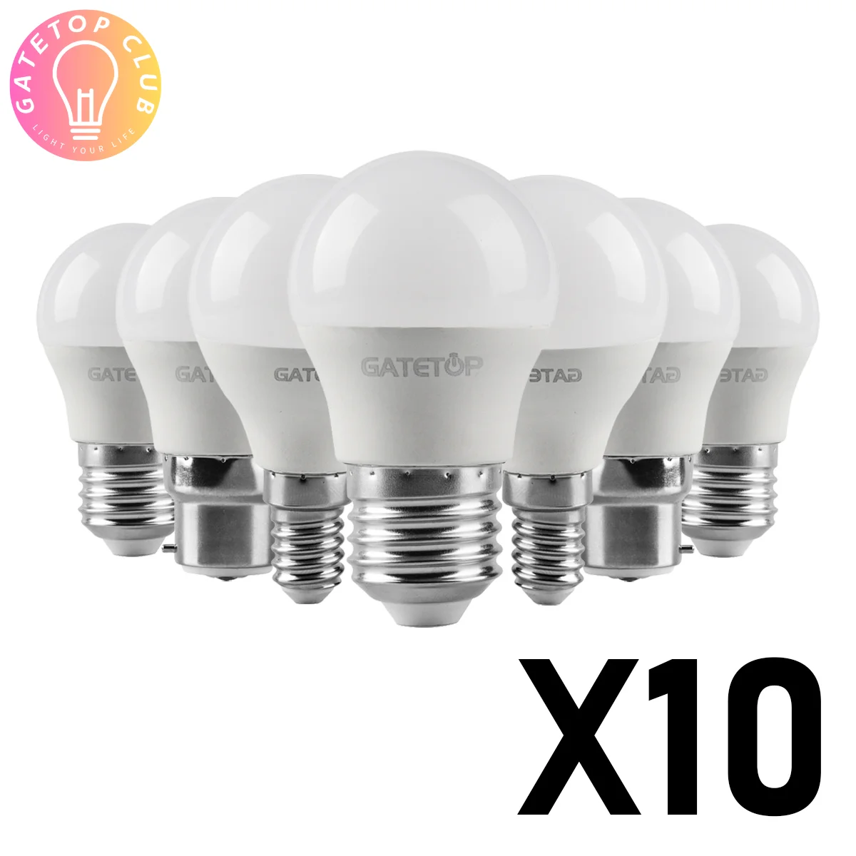 10 шт., лампочки для освещения G45 E27 E14 B22 AC120V AC220V