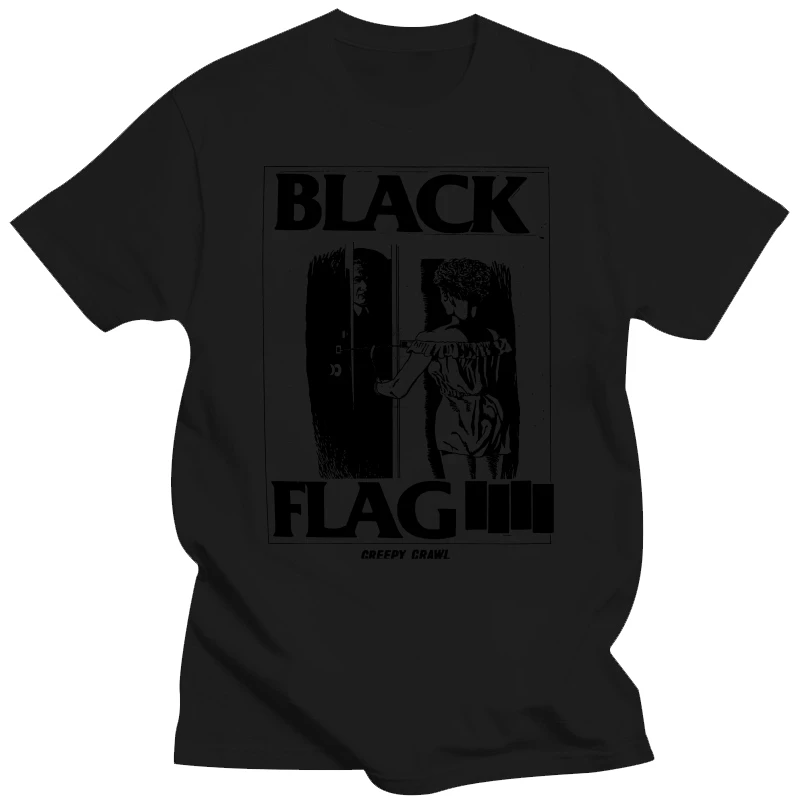 Футболка BAND BLACK FLAG CREEPY CRAWL UNISEX MUSIKBAYAR DI TEMPAT
