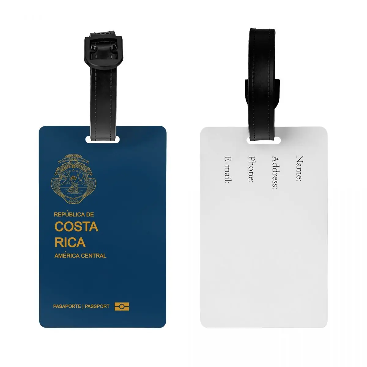 Фото Пользовательские паспортные бирки Costa Rica 2022, багажная бирка, защита конфиденциальности, багажные бирки, дорожные сумки, этикетки для чемодана №2