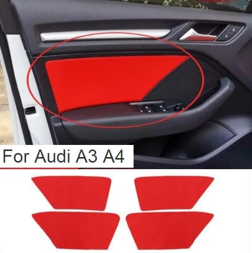 Для Audi A3 2014 2015 2016 2017 2018 2019 -2022 панель передней/задней двери из микрофибры кожаный чехол Защитная отделка интерьер автомобиля