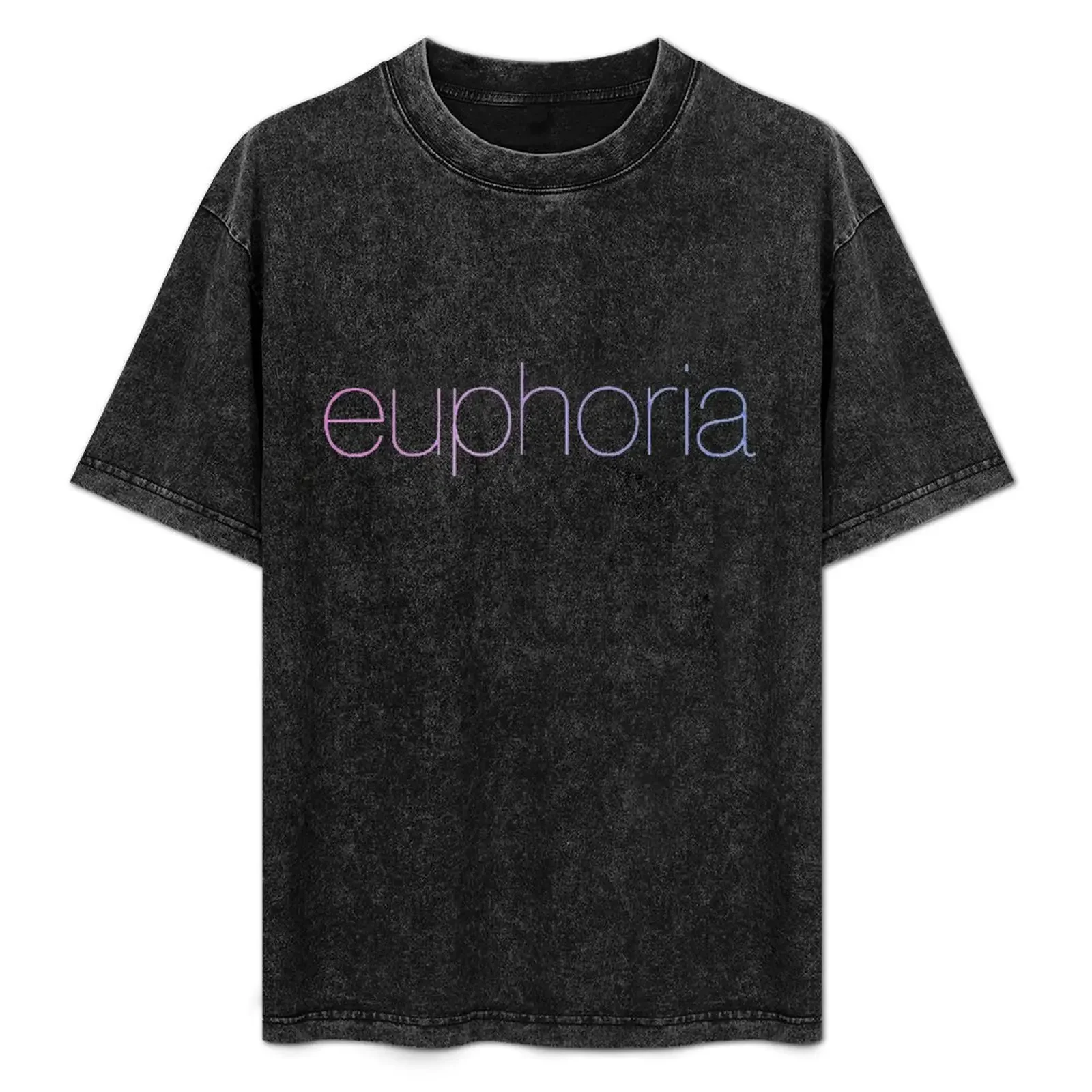 Футболка с логотипом euphoria, мужская футболка с аниме, футболки на заказ, уличная одежда, мужские футболки с рисунком в стиле хип-хоп