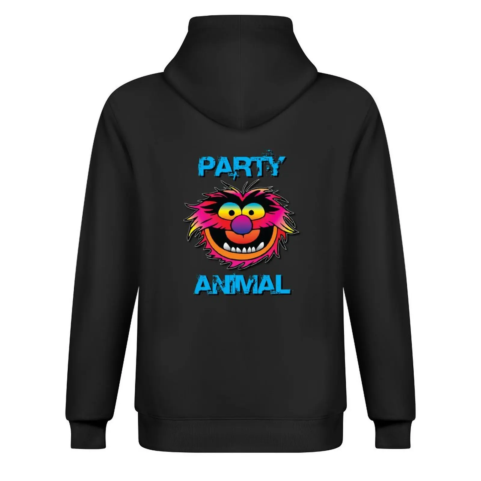Фото Party Animal Muppet-синяя толстовка с капюшоном, мужская одежда, одежда в корейском стиле, мужская одежда, одежда в стиле аниме, мужские толстовки №3