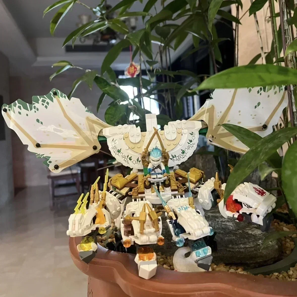 Фото 951 шт. Ultra Dragon Flying Mecha Dragon Трансформация Строительный блок Совместимый 70679 Игрушки в подарок №2