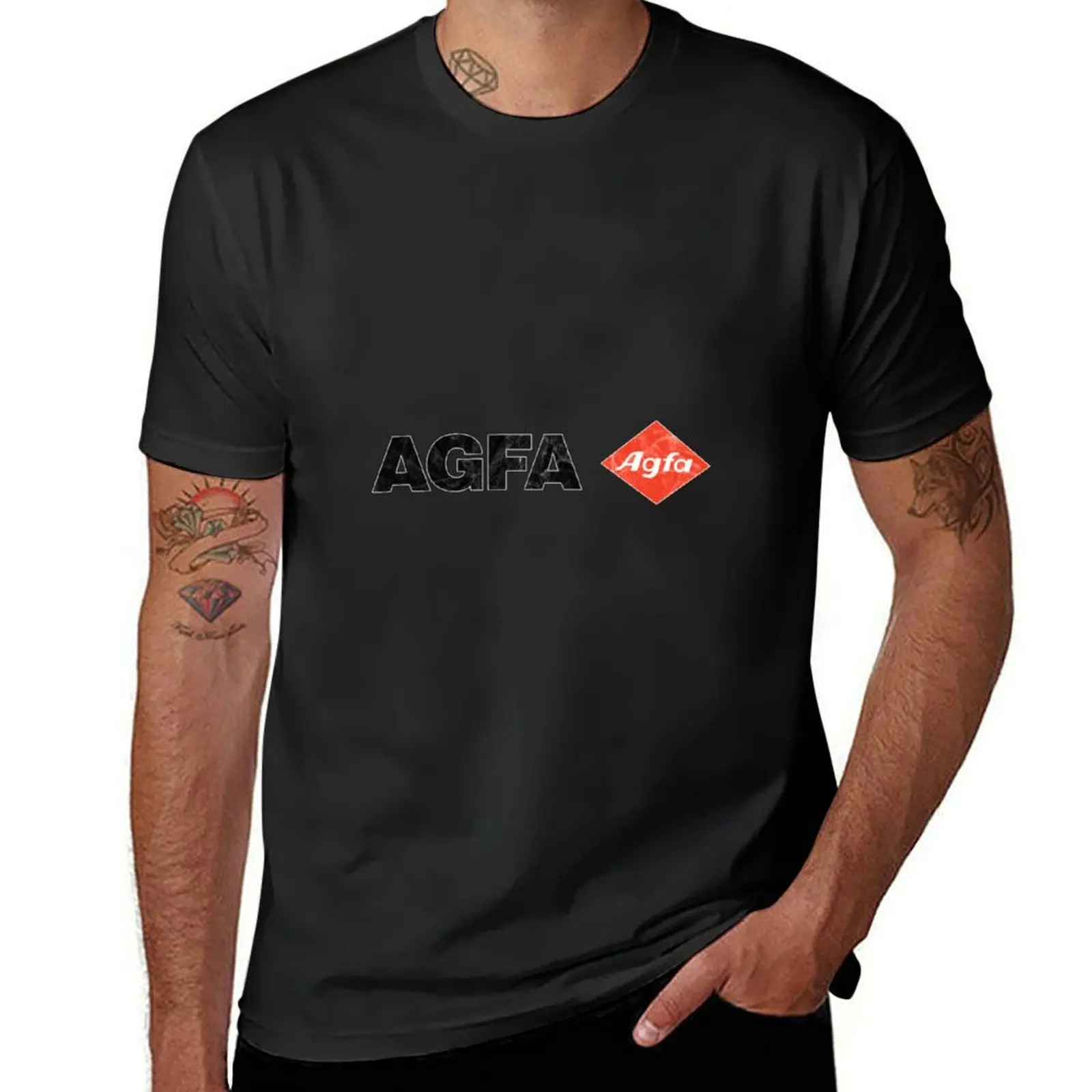 Футболка Agfa Film Retro Logo--1 забавная рубашка, хлопковая винтажная одежда, рубашка Croswit, мужская одежда больших размеров, наряды для мужчин