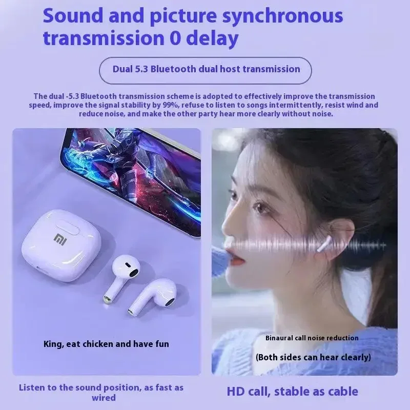 Фото Беспроводные наушники Xiaomi Air A2Pro Bluetooth 5,3 TWS Touch Спортивные водонепроницаемые музыкальные наушники с шумоподавлением №4