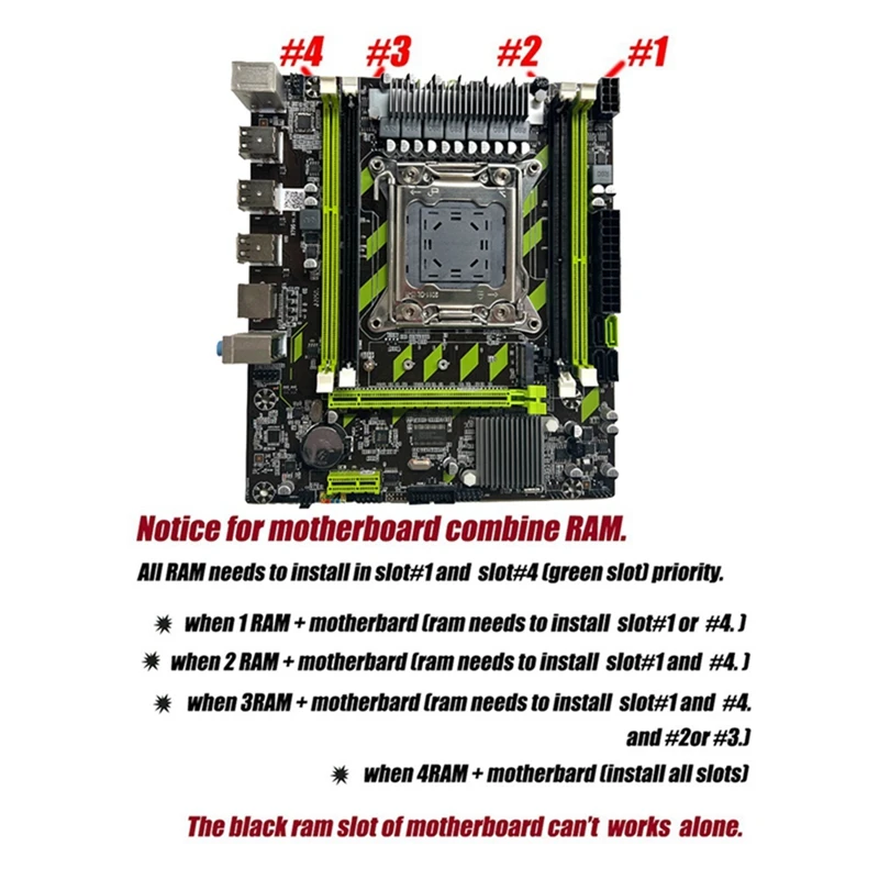 Фото Материнская плата X79G LGA2011 4XDDR3 со слотом M.2 PCI-E X16 USB SATA3.0 + процессор E5 2670 V2 + ОЗУ 2X4G DDR3 + кабель переключателя + термопаста №2