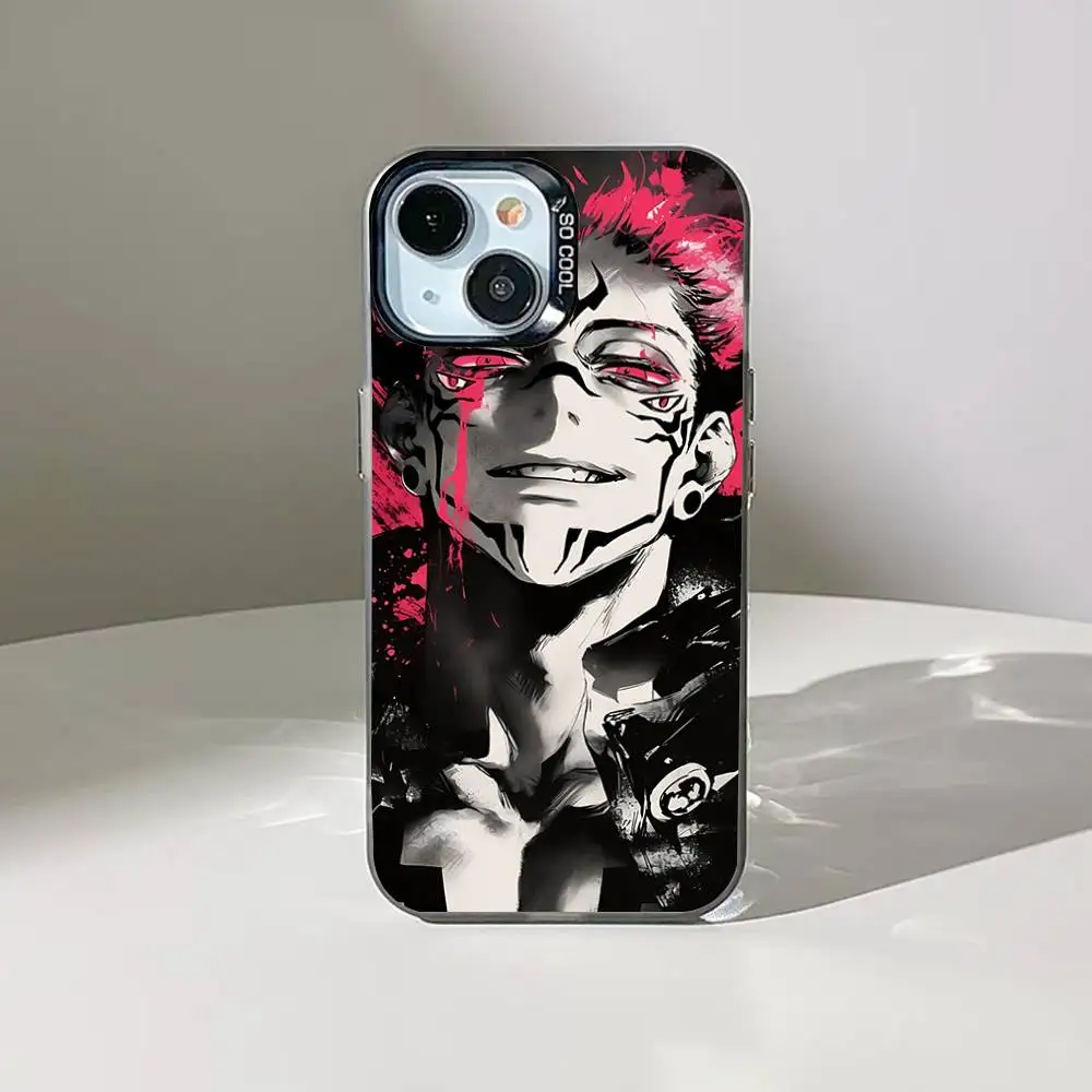 Чехол для телефона Jujutsu Kaisen Ryomen Sukuna, цвет IMD, серебристый корпус для iPhone 16, 15, 14 Plus, 13, 12, 11 Pro Max (art.: 3920d1c7337a4) - 3920d1c7337a4