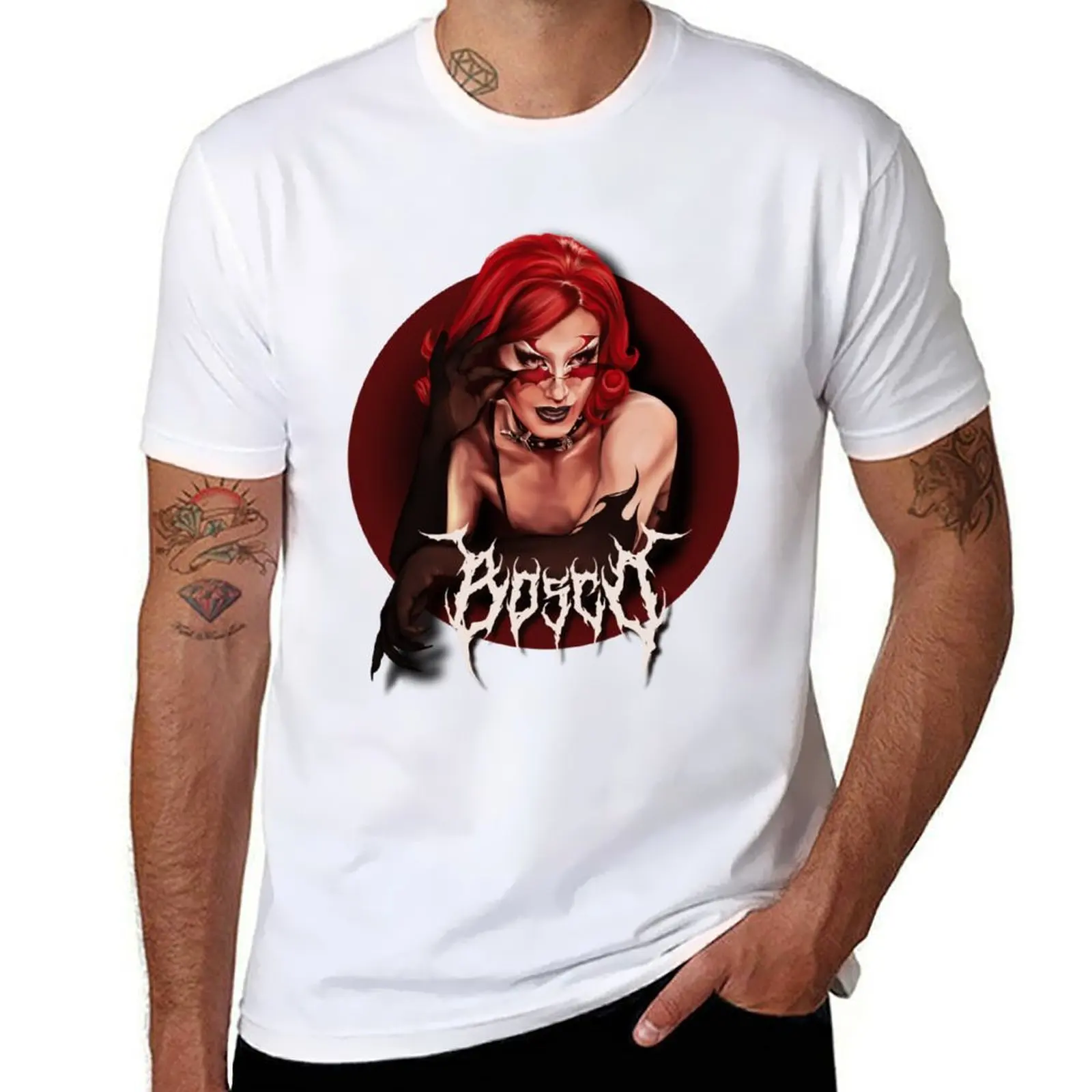 Bosco (Drag Race Season 14 — прозрачный фон) футболка аниме футболки для мужчин мужские футболки футболка с рисунком