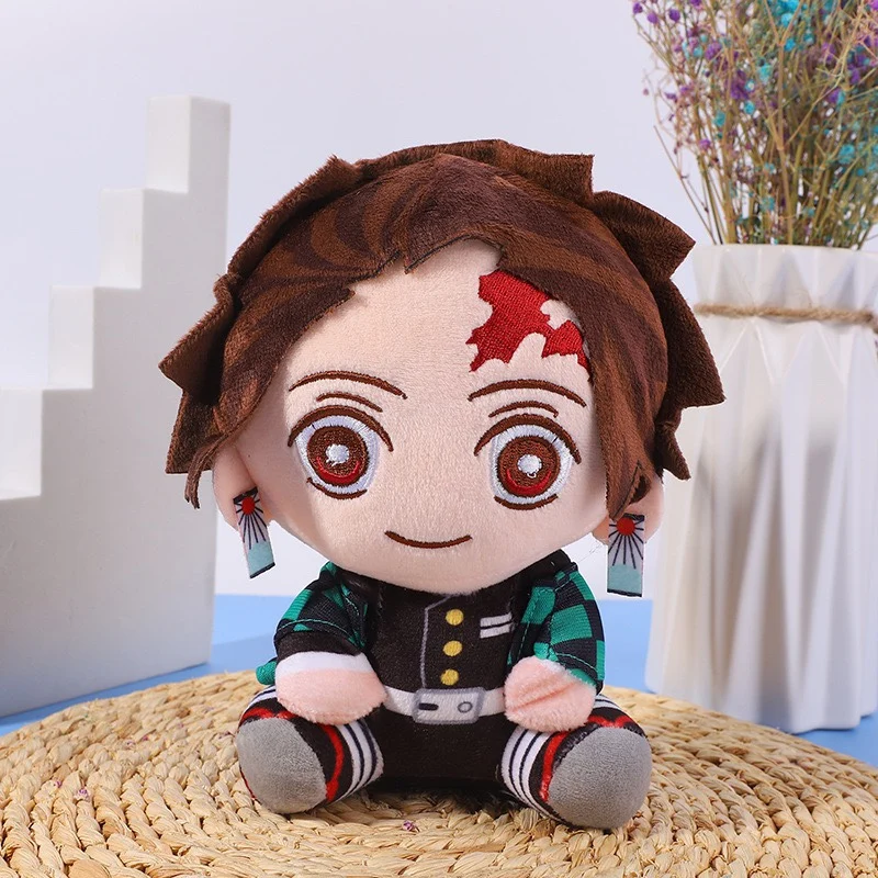 Фото Demon Slayer: Kimetsu No Yaiba, плюшевые игрушки-подвески, фигурки кукол Чиби, очаровательная сумка, аксессуар, тканевые куклы, товары в стиле аниме, подарки №5