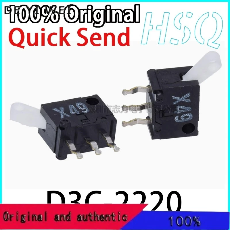 Оригинальный микроджойстик D3C-2220, 2 шт., 3-футовый микропереключатель обнаружения путешествий