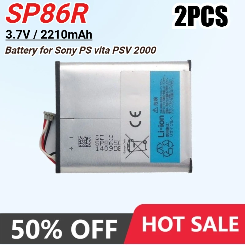 2 шт./лот SP86R 3,7 В 2210 мАч аккумулятор для игровой консоли Sony PS Vita 2007 PSV2000 PCH-2007 4-451-971-01 перезаряжаемая батарея