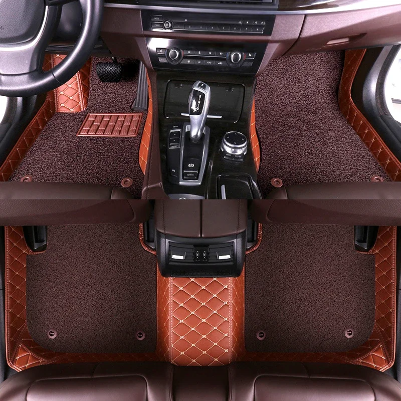Двухслойные автомобильные коврики для BMW X6 F16 2015 2016 2017 2018 2019, пользовательские автомобильные подушечки для ног, автомобильные аксессуары для ковров