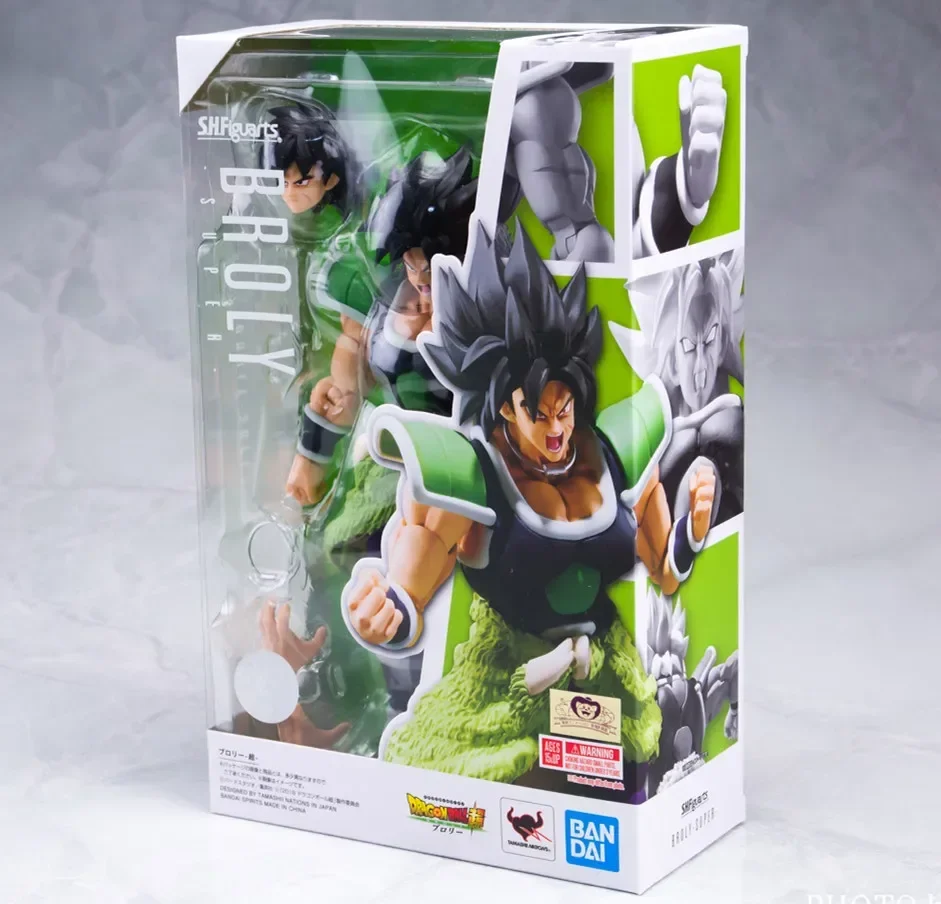 100% оригинальные фигурки Dragon Ball SHF SH Figuarts Broly, аниме, модель, игрушки, подарок, пробуждение, боевой костюм, черные волосы, в наличии