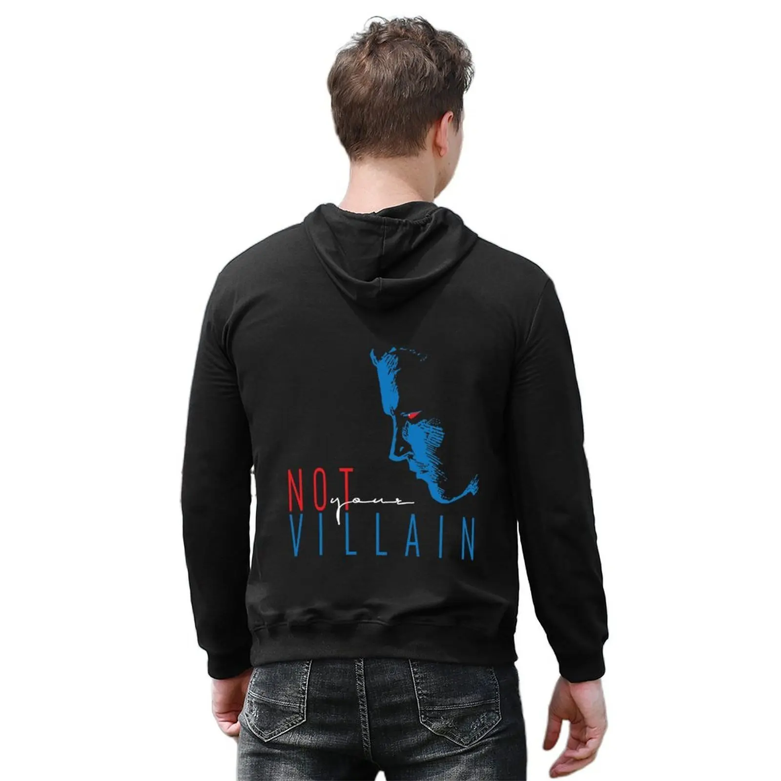 Мужская толстовка Not Your Villain, комплект осенней одежды, одежда в корейском стиле, осенние новинки, уличная одежда с капюшоном (art.: 3920d22c1f56d) - 3920d22c1f56d