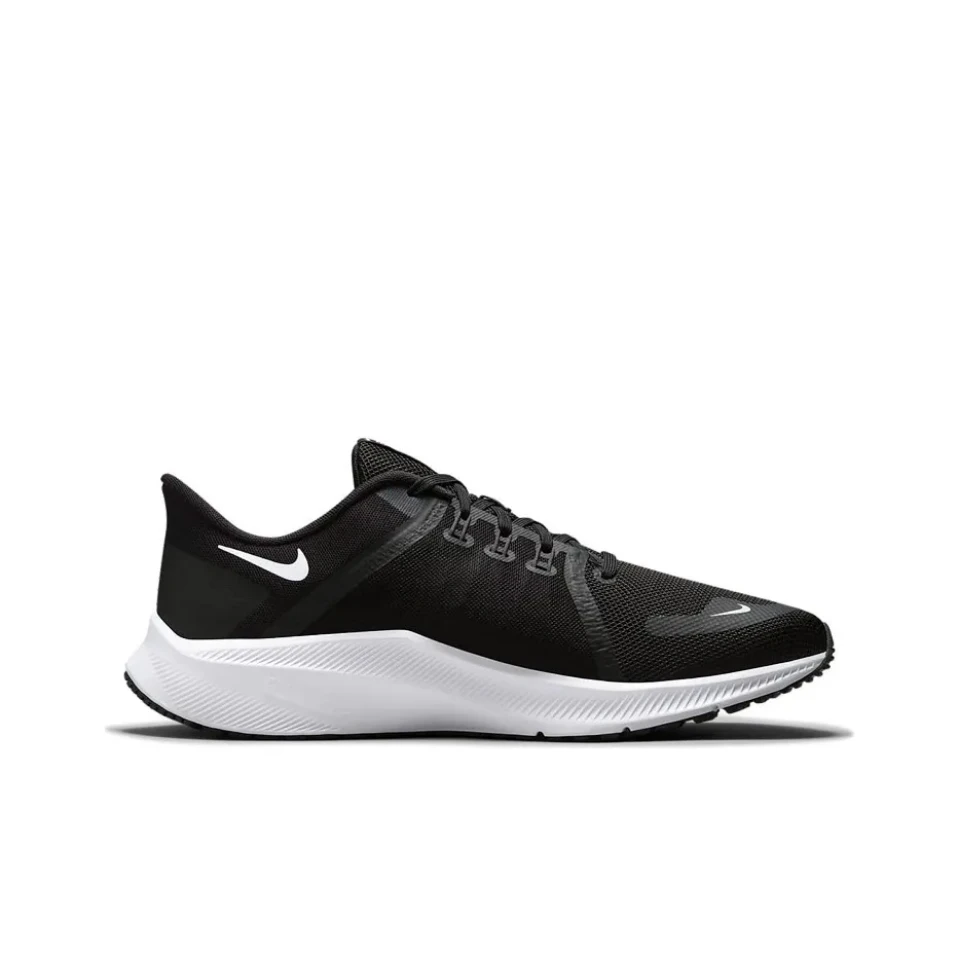 Фото Оригинальные мужские кроссовки для бега Nike Quest 4, Нескользящие кроссовки с низким верхом, дышащие черно-белые кроссовки №2