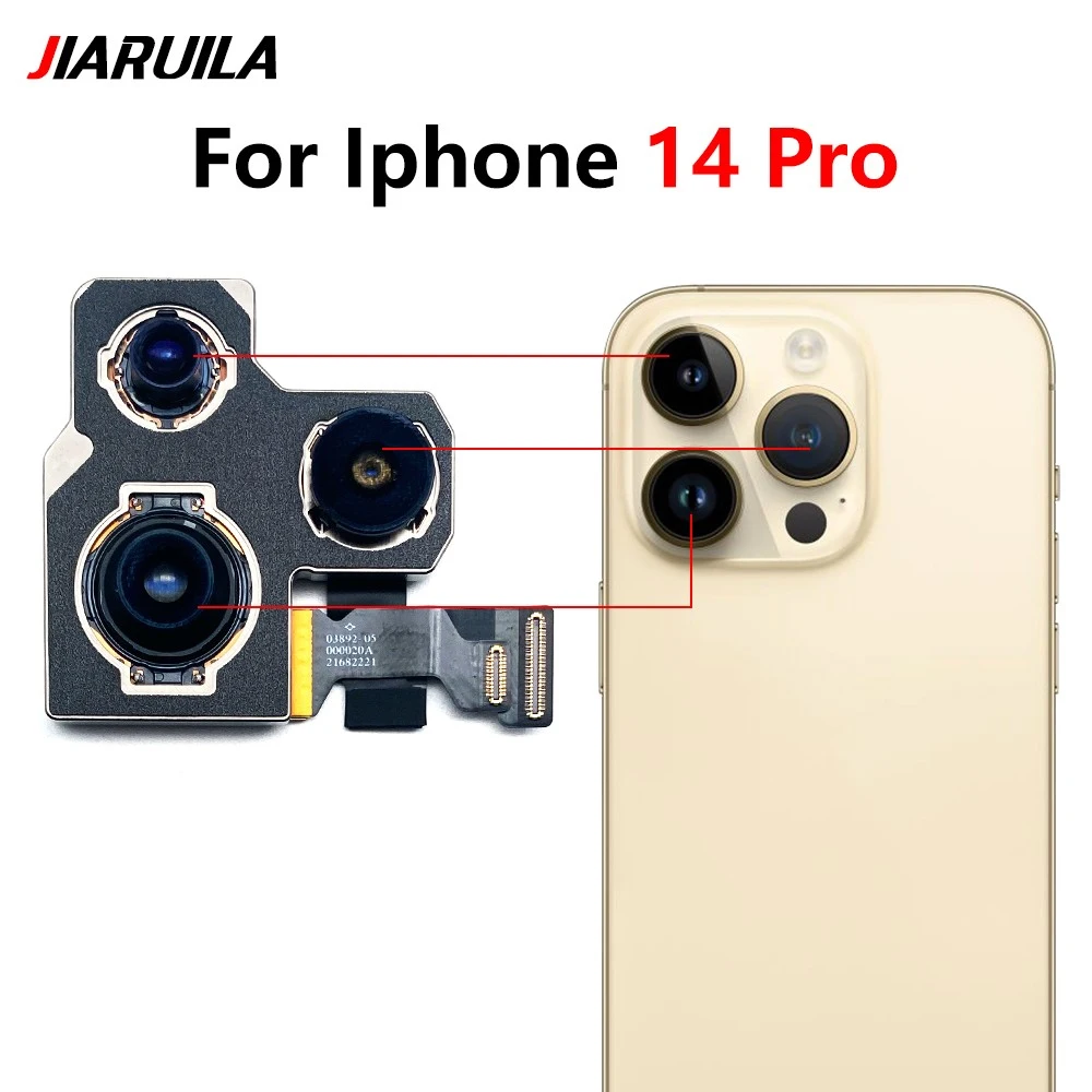 Фото Новый гибкий кабель задней большой камеры для iPhone 11, 12, 13, 14, 15, Pro Max Plus, запасные части для мини-винтовой камеры №2