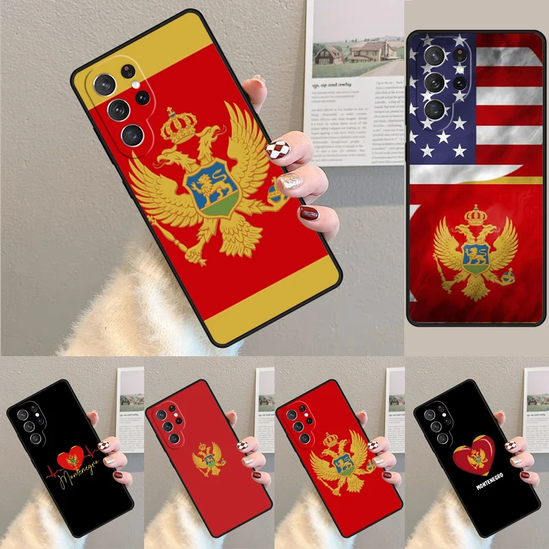 Чехол для Samsung Galaxy S24 Ultra S21 S22 S8 S9 S10E Note 10 20 Plus FE S23 чехол для телефона с флагом Черногории