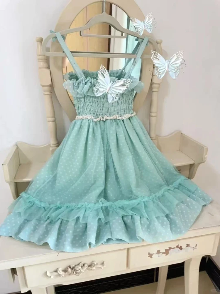2025 Japanese Elegant Sweet Kawaii Vintage Dress Women Summer Beach Party Y2K Style Floral Print Casual Lightweight Clothing (art.: 3920d0e1d17b7) - 3920d0e1d17b7