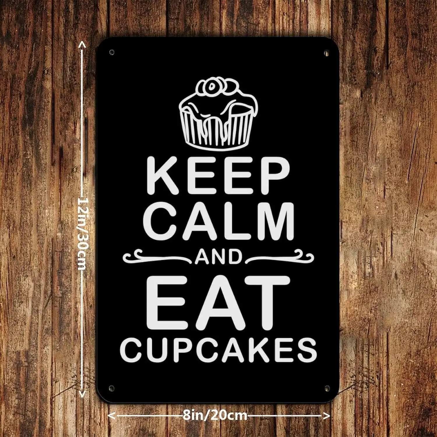 Фото ZXER Keep Calm And Eat Cupcakes Плакат Ретро Плакат Металлическая Оловянная Вывеска Шикарное Искусство Ретро Железная Картина Бар Люди Пещера Кафе Семья Gara №2