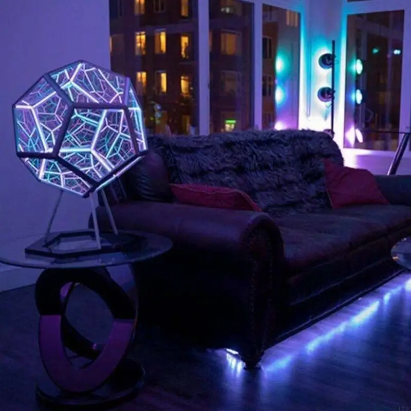 Фото L74C Уникальный DodecaHahedron Night Lamp №4