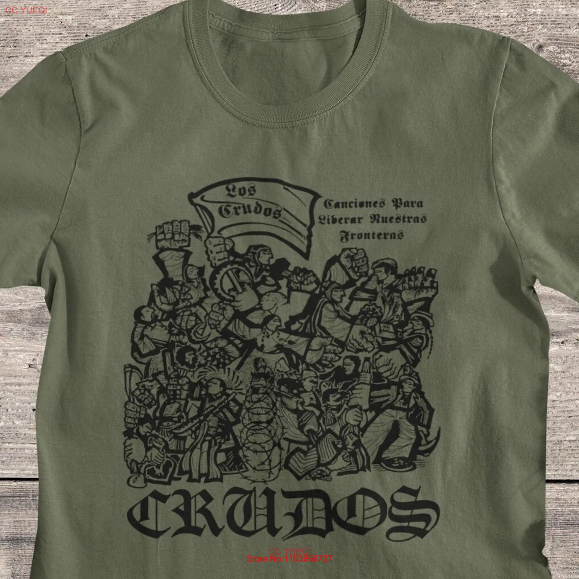 Футболка Los Crudos хардкор-панк-группа Queercore Post с длинным или коротким рукавом