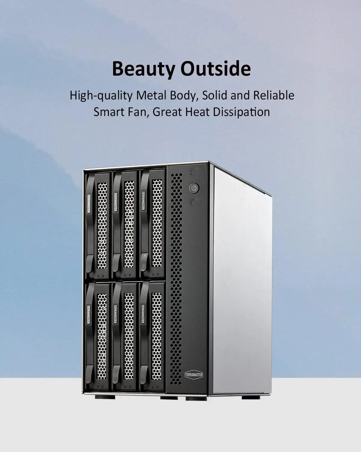 Фото Корпус внешнего жесткого диска TERRAMASTER D6-320 USB 3.2 Gen2 10 Гбит/с Type-C для хранения жесткого диска с возможностью горячей замены Plug and Play (без дисплея) №3