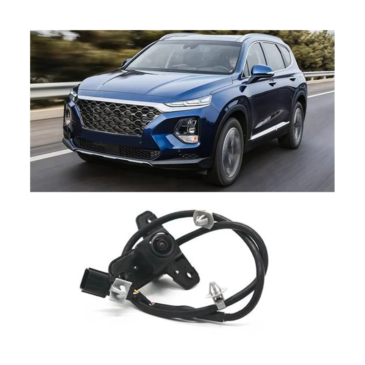 Фото Автомобильная передняя решетка, камера переднего вида для Hyundai Santa Fe Sport 5 мест 2017-2018 957802W600 №4