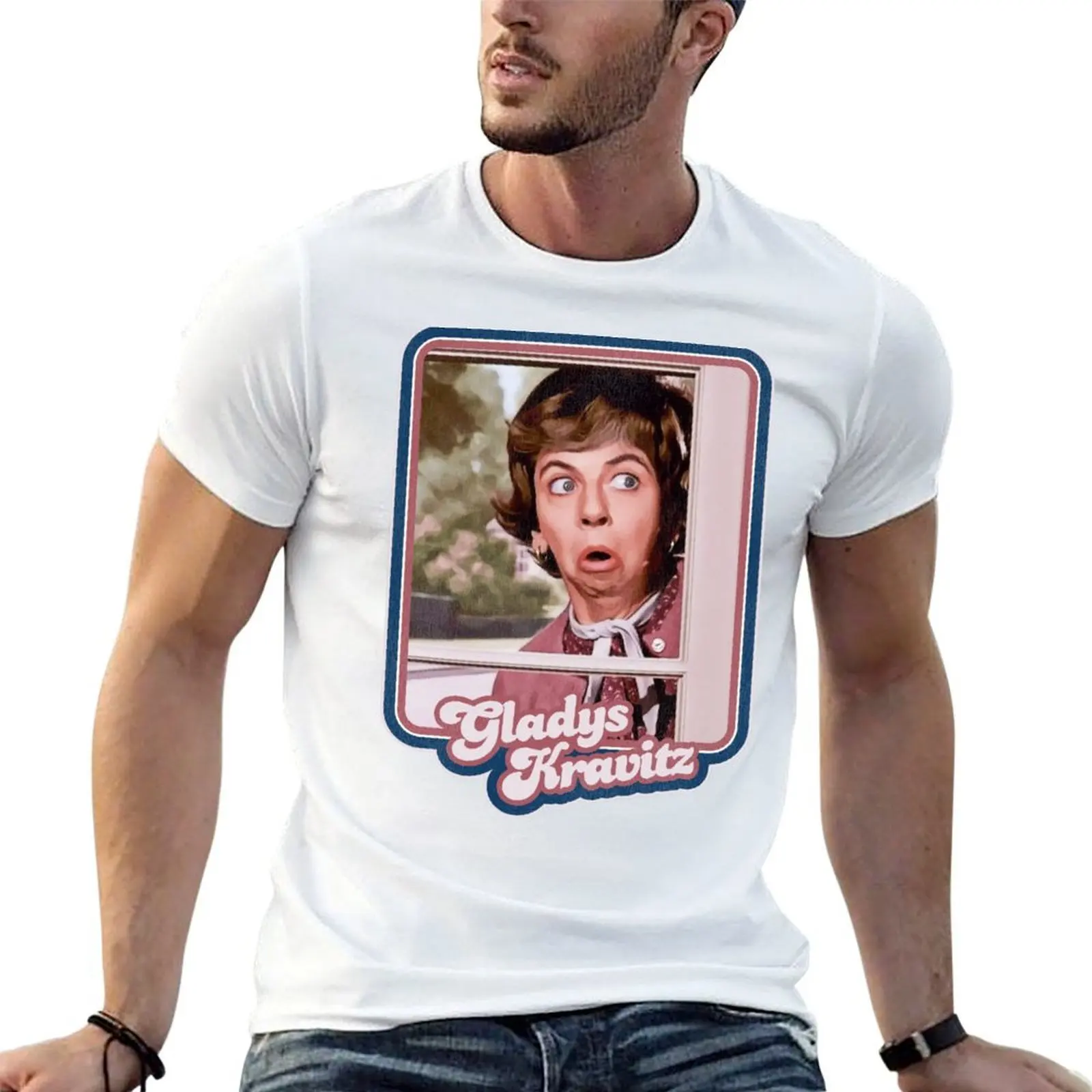 Футболка Ol' Nosy Mrs. Gladys Kravitz, футболки с аниме, мужские футболки большого размера, футболка с рисунком