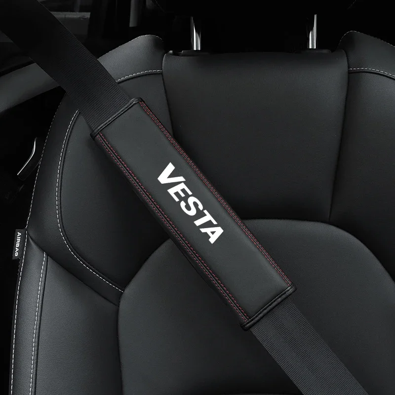 Для lada-VESTA 1 шт. воловья кожа Автомобильный интерьер защитный чехол для ремня безопасности для lada-VESTA 1 автомобильные аксессуары
