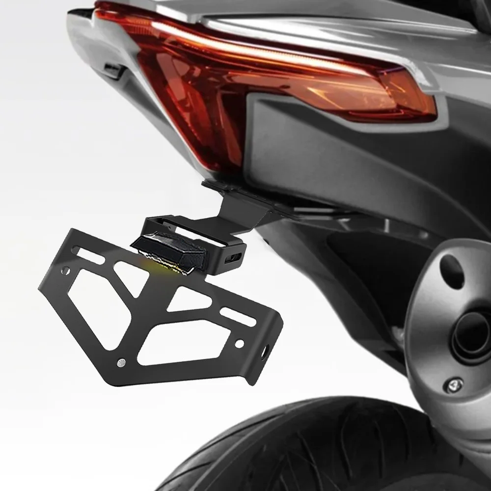 Фото Для DUCATI HYPERMOTARD 1100 EVO/796/821/939/950 мотоциклов регулируемый кронштейн для перемещения номерного знака комплект для устранения крыла №4
