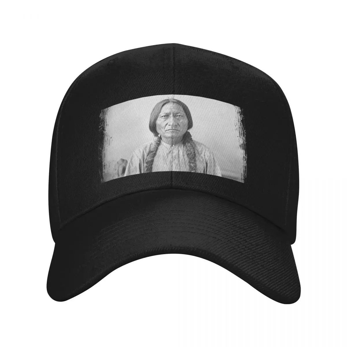 Сидящий бык Hunkpapa Lakota Leader Standing Rock Соединенные Штаты США Аборигеновское изображение черно-белая бейсболка высокого качества HD