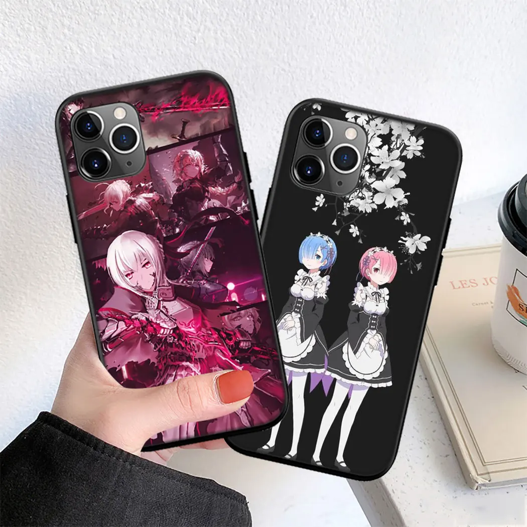 Фото Мягкий чехол с аниме Re Zero Rem для Samsung A03 Core A6 A7 A8 A9 A01 A02S A03S A10S A20S A30S A40S A50S A70 A11 A12 Plus №2