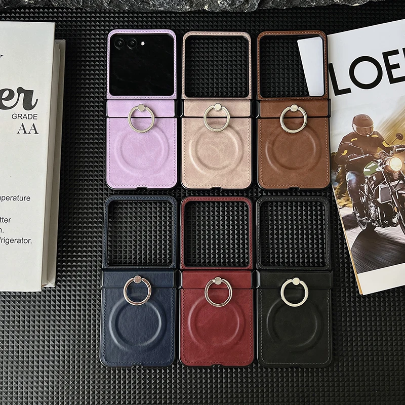 Чехол Funda для Motorola Razr 50 Ultra 60 40 50S Razr + 2024, ретро масляный воск, чехол из искусственной кожи с магнитным притяжением, чехол для телефона (art.: 3920ce23cc3cd) - 3920ce23cc3cd