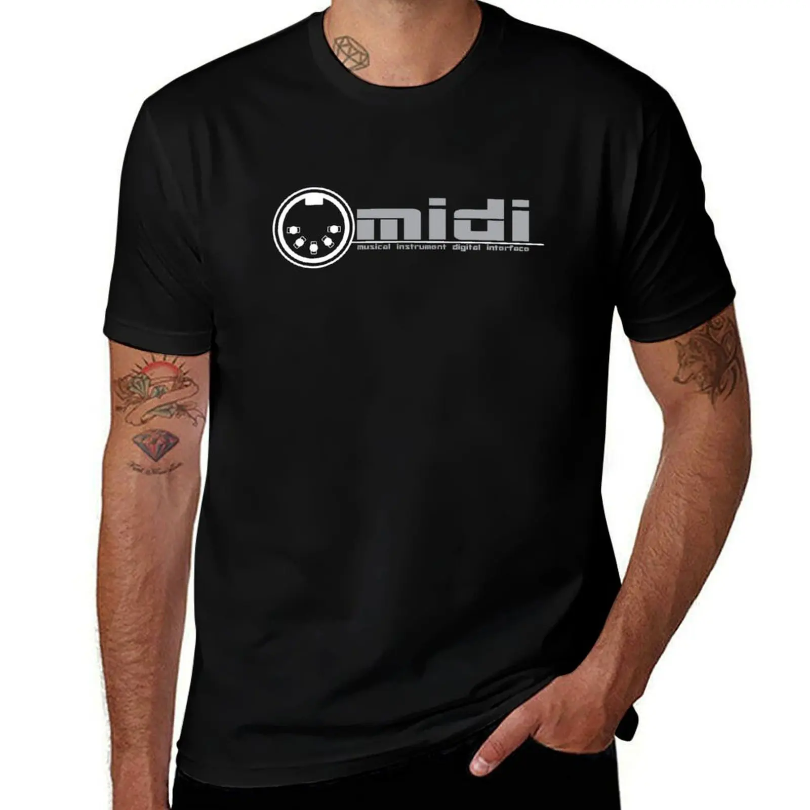 MIDI - футболка с цифровым интерфейсом музыкальных инструментов, мужская футболка, футболка