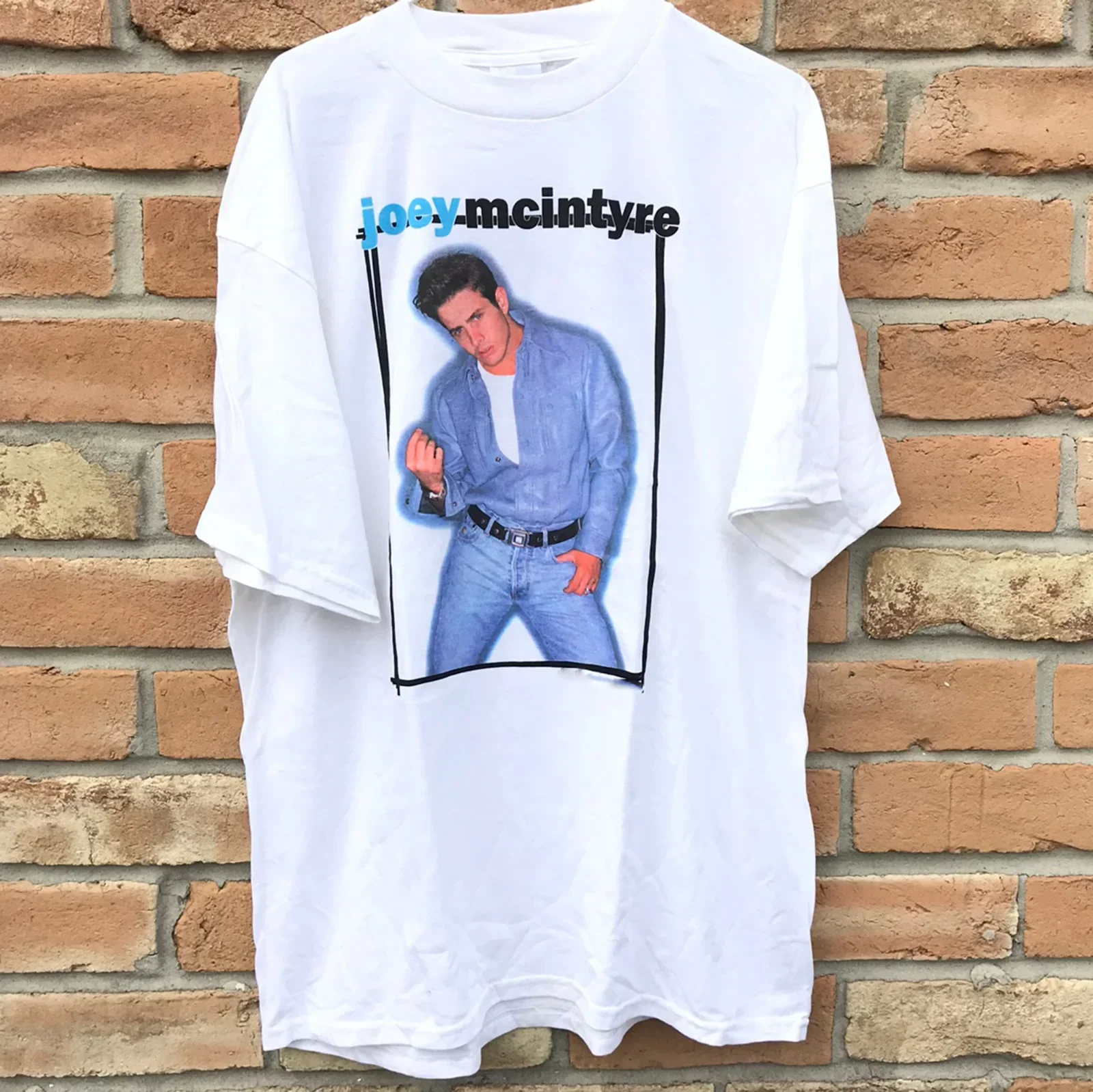 Joey McIntyre New Kids On The Block Белая футболка Размер от S до 4XL Эстетическая одежда Kawaii Одежда Мужская одежда Мужская