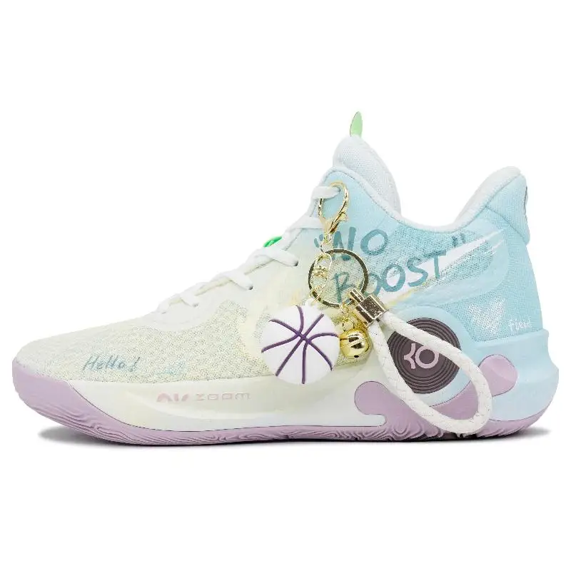 Фото 【Настроить】Nike KD Trey 5 IX винтажные баскетбольные кроссовки унисекс средней высоты желтые/синие кроссовки DJ6922-100 №2