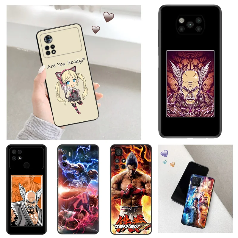 Противоударный мягкий чехол для телефона Xiaomi Poco x5 5G x4 x3 pro f1 f3 gt f4 f5 m5 m4 m3 c40 c50 c51, Модный чехол TEKKEN 7