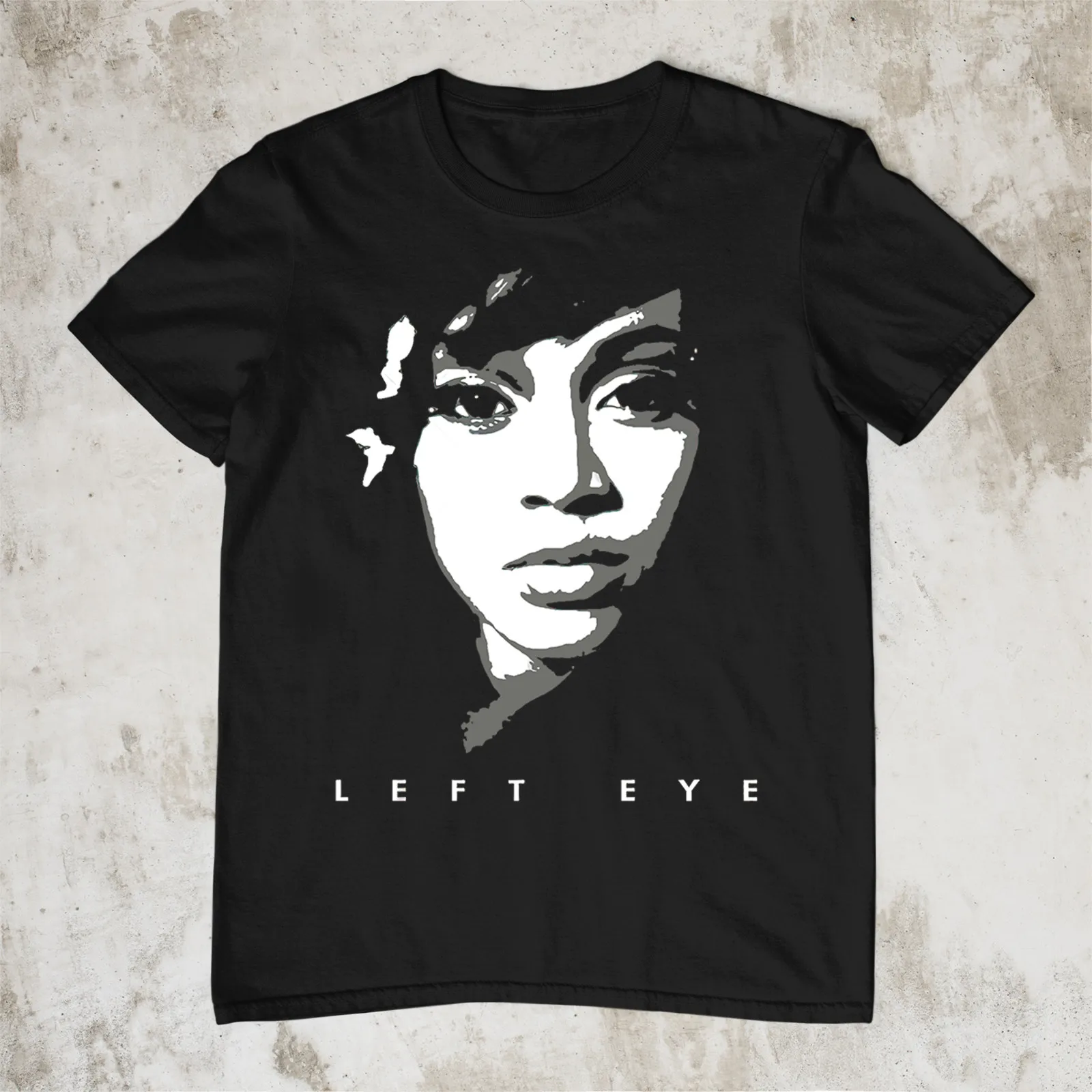 Черная футболка унисекс с короткими рукавами Lisa Lopes Left Eye Artwork S-5XL