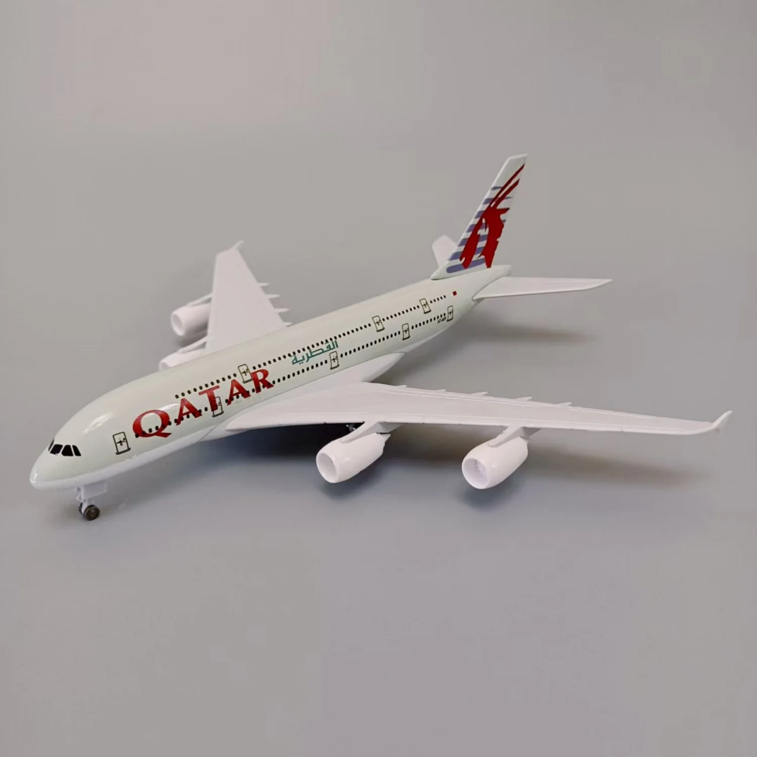 Air QATAR A380 Airbus 380 Airways Airlines Модель самолета из металлического сплава Модель самолета Литой под давлением самолет и шасси Колеса 20 см (art.: 3920d18e72a9b) - 3920d18e72a9b