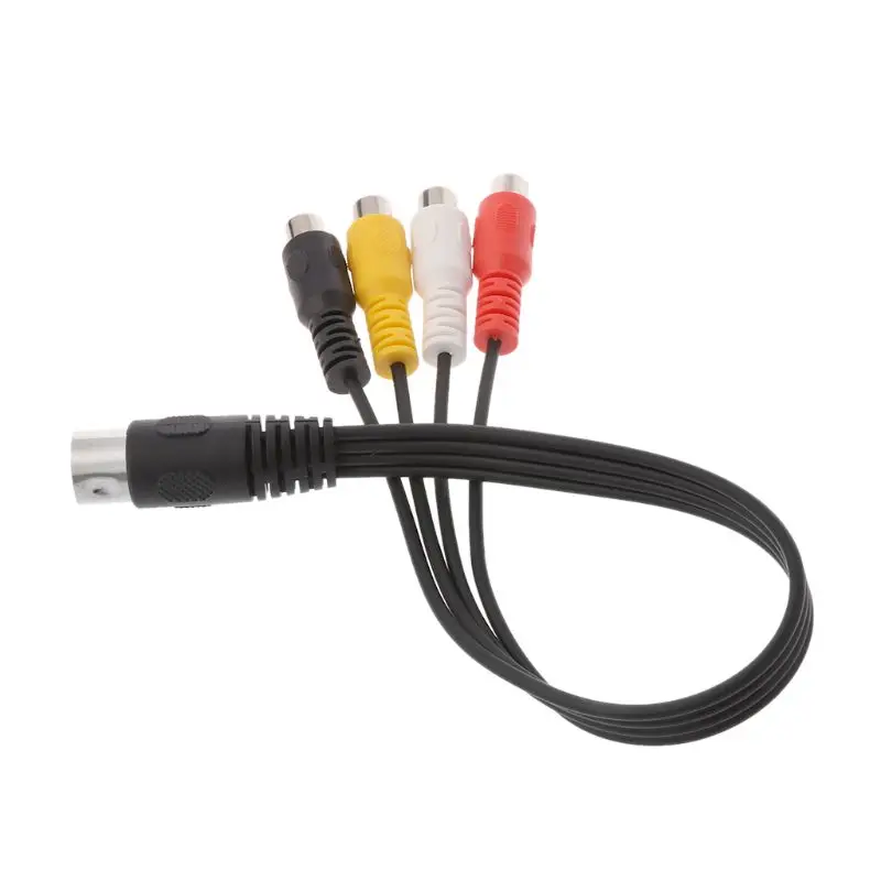 Фото 30 см 5-контактный штекер Din с 4 гнездами RCA Phono Аудиокабель Проводной шнур Conne №5