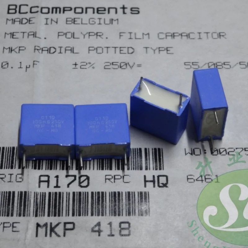 10 шт. BC MKP418 0,1 мкФ 250 В 100nf u1 104 Высокоточный 2% пленочный конденсатор 10 мм