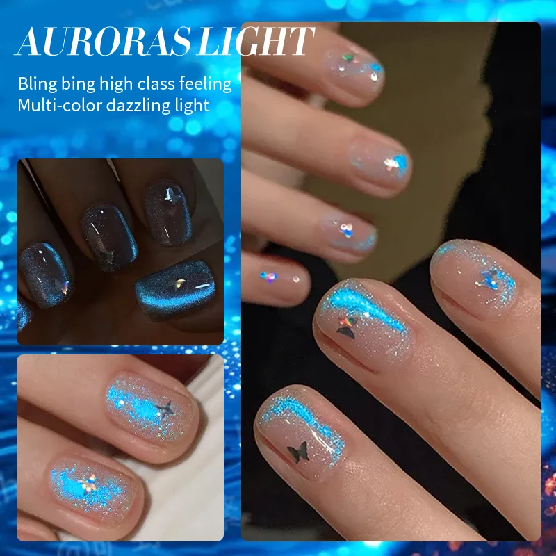 Фото BORN PRETTY 10 мл Auroras Blue Cat Магнитный гель-лак для ногтей Принадлежности для ногтей Vernis Полуперманентный гель для весенне-летних ногтей DIY №5