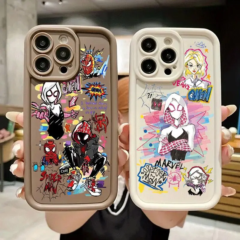 Фото Чехол для телефона Marvel Sipiderman Gwen для Xiaomi Mi 11 Lite 12T Pro Poco X3 Pro X5 X3NFC, мягкий чехол Funda №4