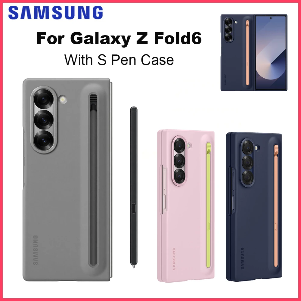 Оригинальный защитный чехол для Samsung Galaxy Z Fold 6 S Pen EF-OF95P Z Fold6 со встроенным силиконовым чехлом S Pen