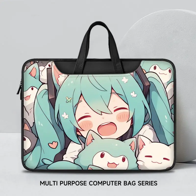 Disney Stitch Hatsune Miku, милая сумка для ноутбука 14, 15,6 дюйма, водонепроницаемая противоударная сумка для Macbook Air Pro 16, сумка Dell Apple Huawei