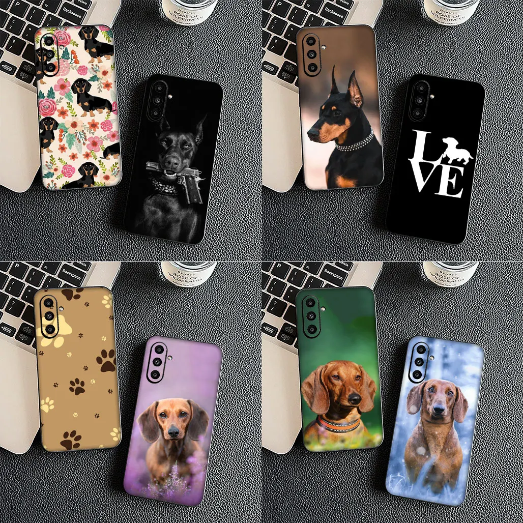 Фото Чехол для телефона «Такса Собака доберман» для Motorola Moto E14 E15 G04 G05 G14 G15 G55 G64 G75 G84 G85 G24 G34 G35 Soft Coque №4