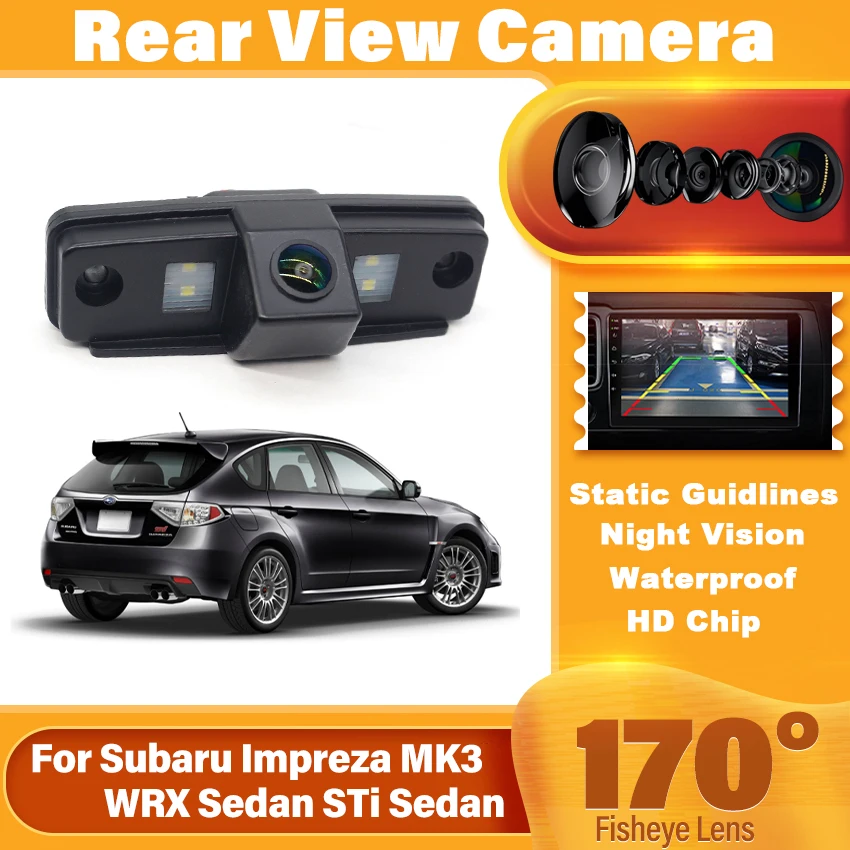 Камера заднего вида для Subaru Impreza MK3 WRX Sedan STi Sedan 2007 2008 2009 2010 2011 CCD Full HD ночного видения Автомобильная камера заднего вида