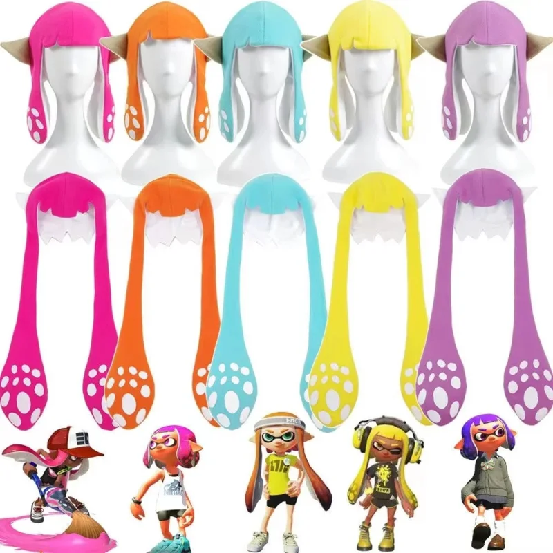 Игра Splatoon 2, растушечный кальмар, милая шапка для косплея, зимняя Балаклава, вечерние костюмы на Хэллоуин для взрослых и детей, аксессуары, подарочный реквизит